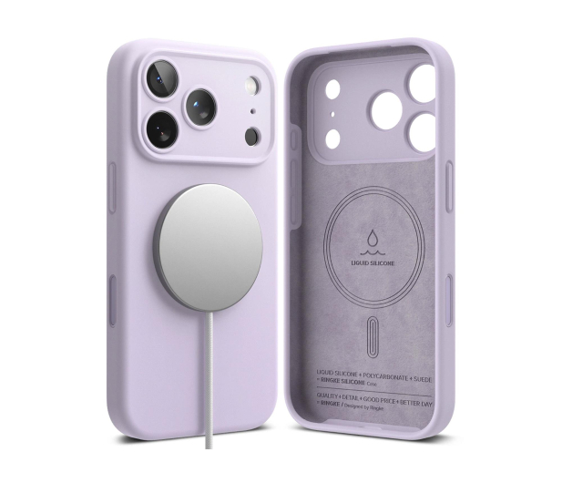 Ringke Silicone Magnetic Magsafe do Iphone 17 Pro Max Light Purple - 1359794 - zdjęcie 2